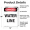 Signmission Portrait Water Line, 12 in W x Rectangle, Vinyl Decal OS-2PACK-DS-D-1218-V-1606 - alternate 5